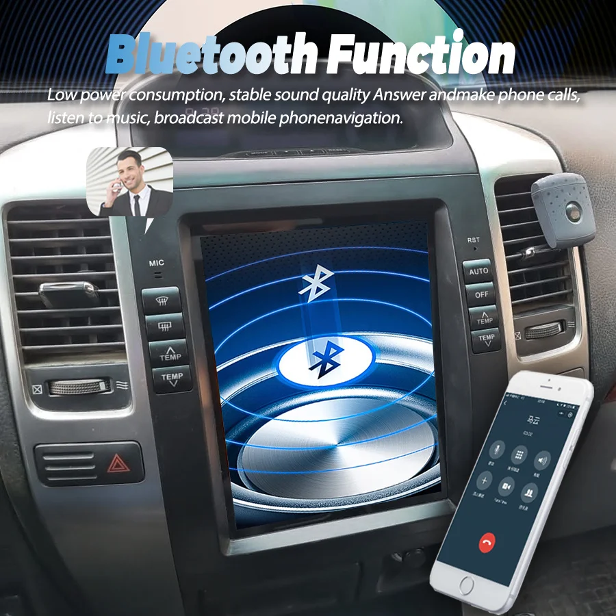 10 4-дюймовый вертикальный экран Android 14 для Lexus GX470 Toyota Prado Lc120 2002-2009 GPS Carplay