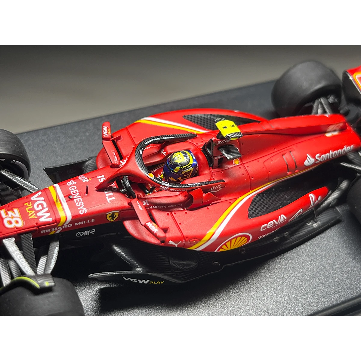 1:43 Biermann F1 дебют 2024 Саудовская SF-24 Миниатюрная модель из смолы Looksmart украшение для