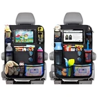 Универсальный автомобильный органайзер для заднего сиденья, держатель для планшета с сенсорным экраном, карманы для хранения, коврики для удара, защитные чехлы на заднее сиденье автомобиля для детей, малышей