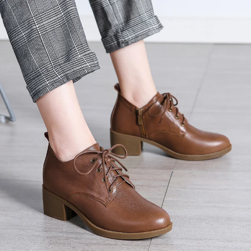 Туфли женские зимние из натуральной кожи