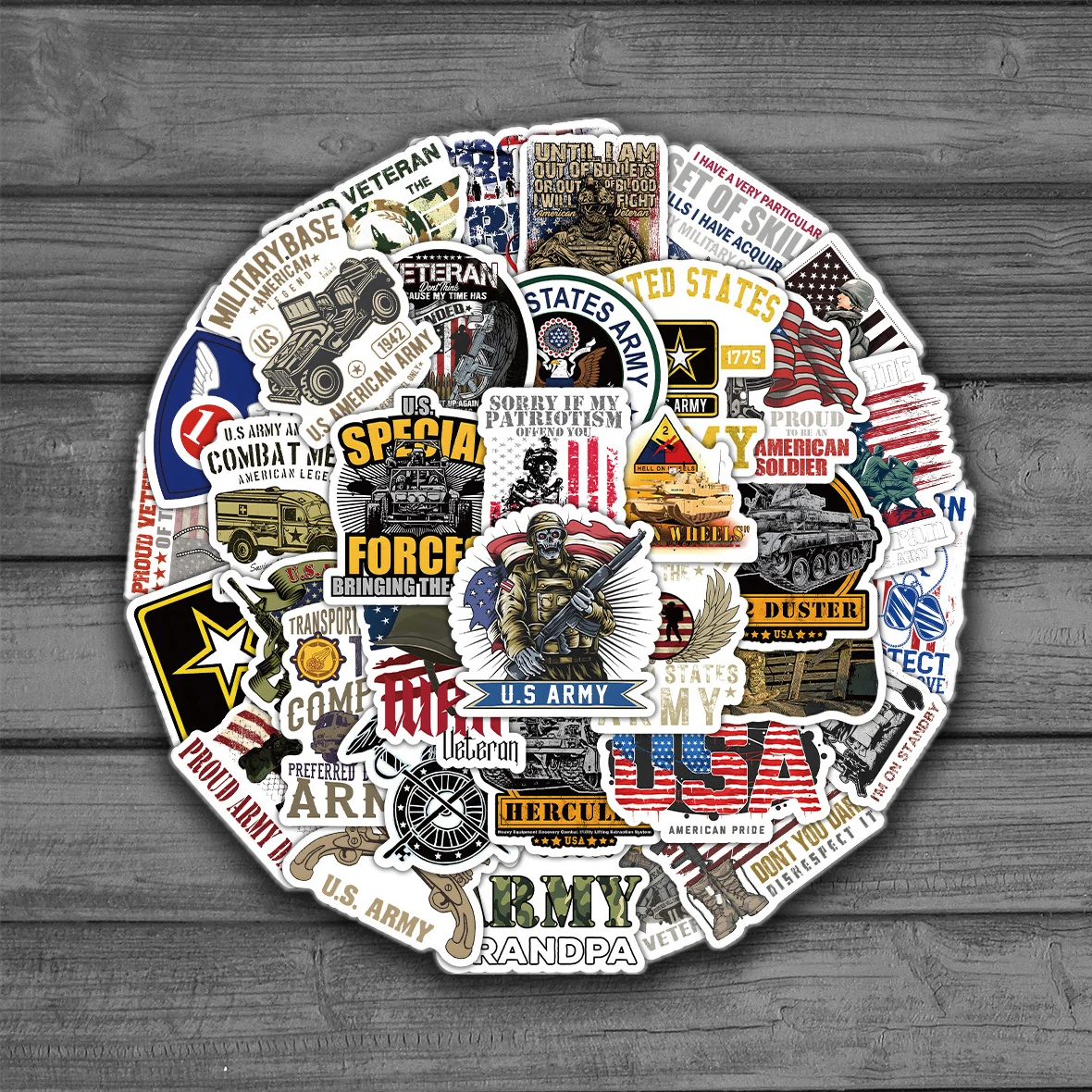 50 шт. США армейские наклейки, солдат, танк, вертолет, детская игрушка, подарки для мальчиков, ноутбук, телефон, багаж, водостойкая крутая наклейка