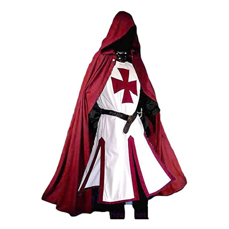 Мужской средневековый крестовый Рыцари Templar женский Ренессанс Хэллоуин
