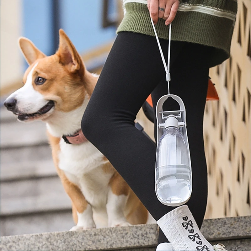 

Dog Water Bottle 550ML Portable Pet Water Bottles for Dogs Water Dispenser Puppy Travel Drink Cup with Bowl