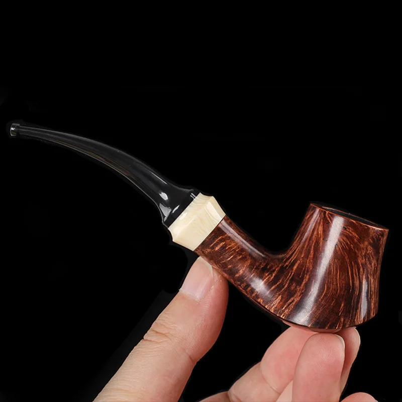 

Heather pipe men's filter old-fashioned solid wood dry pipe