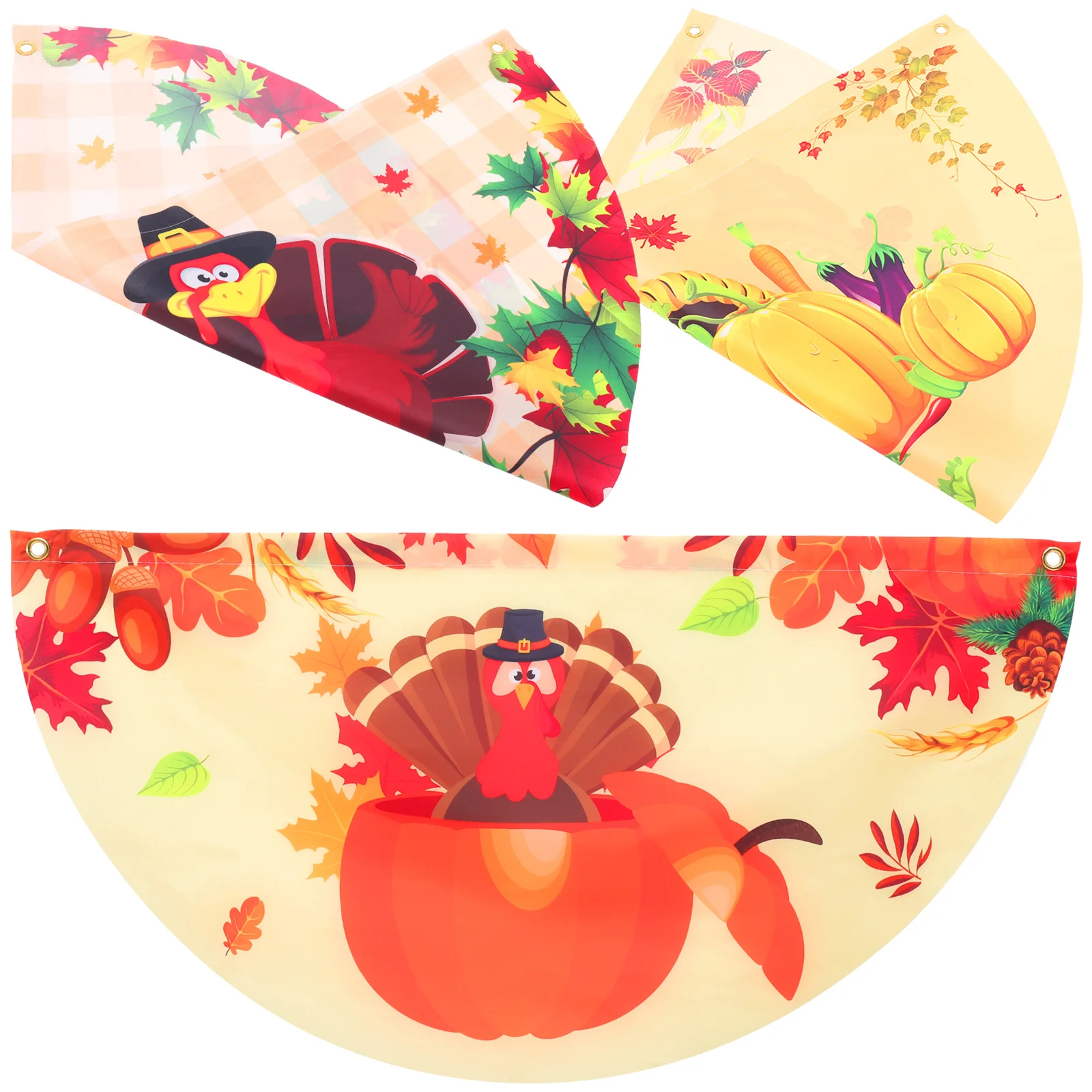 

Garden Thanksgiving Flag Autumn Bunting Harvest Fall Pumpkin Day Favors Party Hanging Sign Flags Falg Decorations Banner Pendant