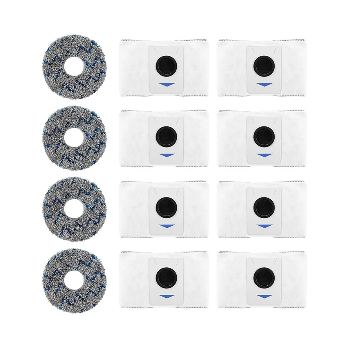 Сменные мешки для пылесоса и салфетка очистки Для Ecovacs Deebot T20 Omni/X1 Omni 12 шт. в
