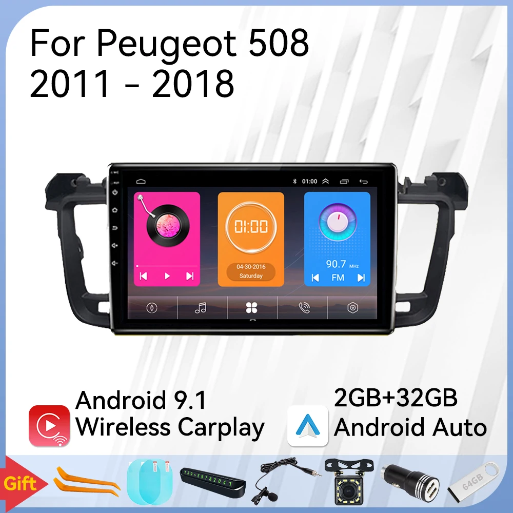 

Car Radio 2 Din Android for Peugeot 508 2011-2018 Car Multimedia Player GPS Navigation Autoradio Stereo Head Unit Audio Auto