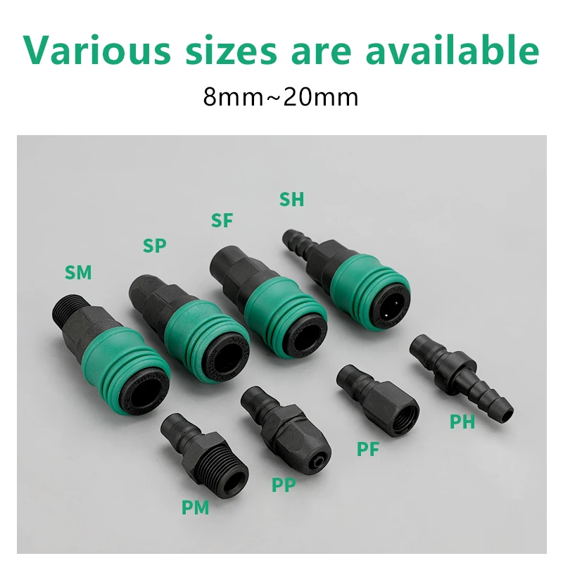 

Пневматические фитинги SP20, PP20, SM20, PM20, SH20, PH20, SF20, PF20