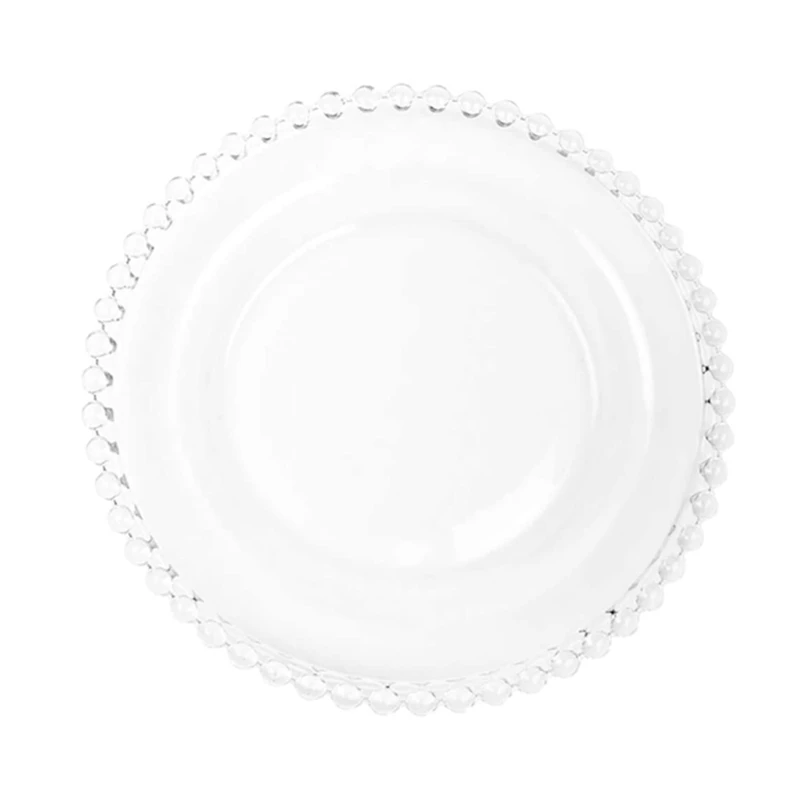 

Стеклянная обеденная тарелка, Сервировочная тарелка, стеклянная сервировочная тарелка, поднос для еды вечерние вечерняя тарелка для рыбы, суши, фруктов, сыра (8 дюймов)