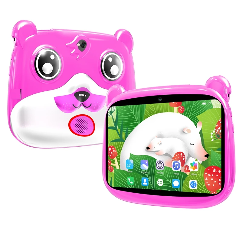 

7.1 Inch Children's Tablet PC 12GB+512GB 1400X3200 Android Smart Tablet PC Support Fingerprint Face Unlock Pink UK Plug