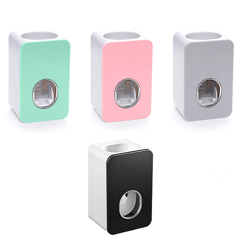 

Автоматический Дозатор зубной пасты, настенный держатель для зубных щеток, 1 шт., черный/розовый/зеленый цвета, аксессуары для ванной комнат...