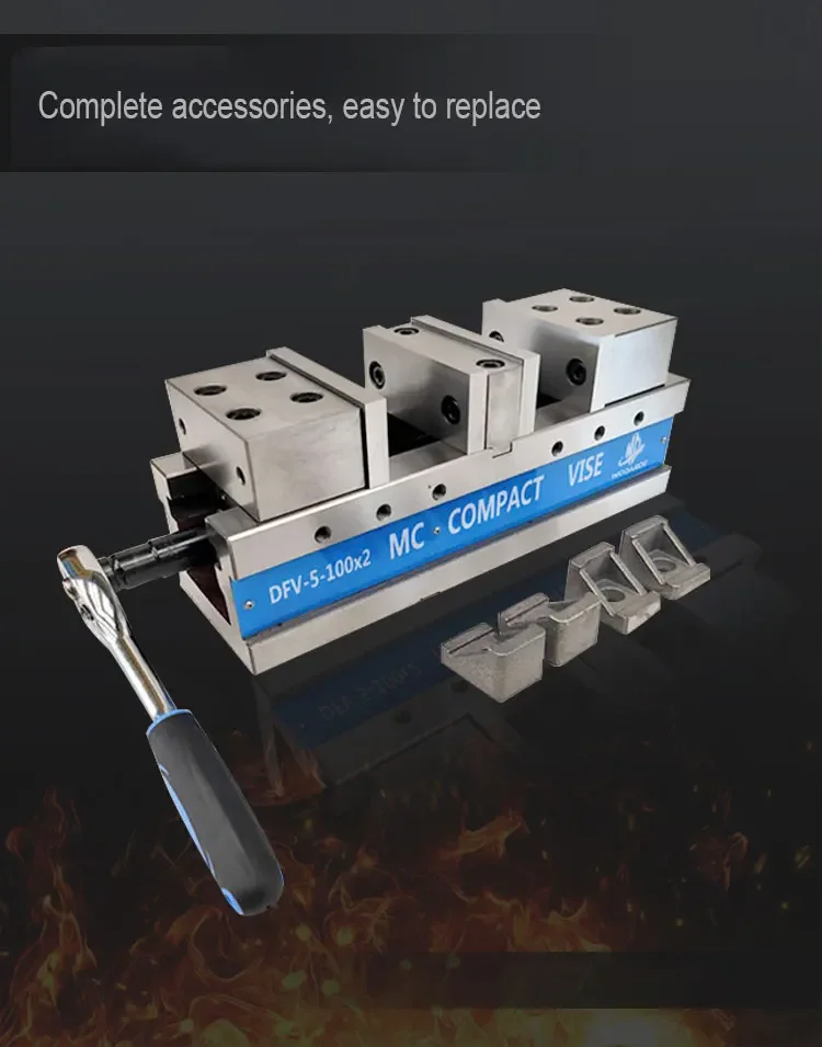 DFV-5-80x2 высокоточный фрезерный станок с ЧПУ MC компактные тиски двойной станцией и