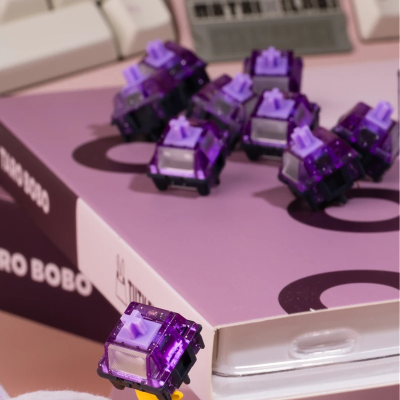 Механические переключатели HMX Meteorite Switch: раннее отключение, линейные, четкие, 5-контактные, шелковисто-плавные, 37gf45gf, заводская смазка, WJBY Lab Studio (art.: 3920db2ef23f6) - 3920db2ef23f6