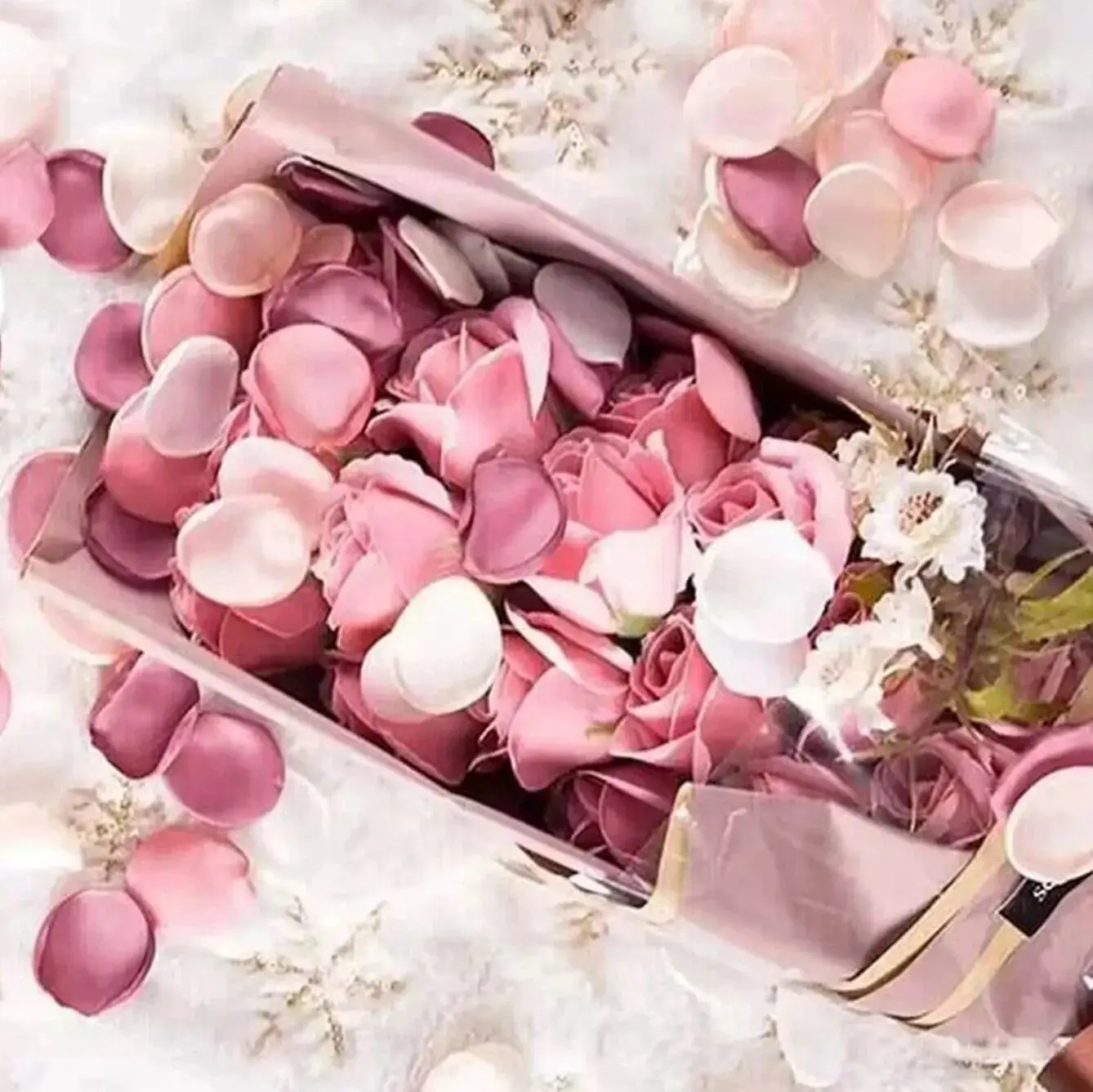 100 шт. шелковые искусственные цветочные лепестки розы для свадебного стола