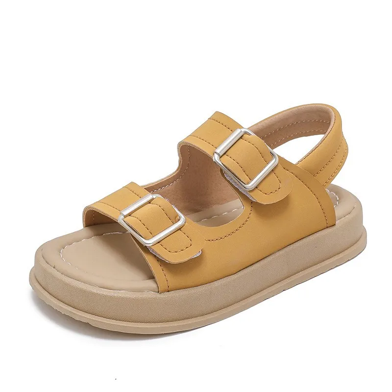 Сандалии для девочек Новинка 2024 летняя спортивная обувь на мягкой подошве модная