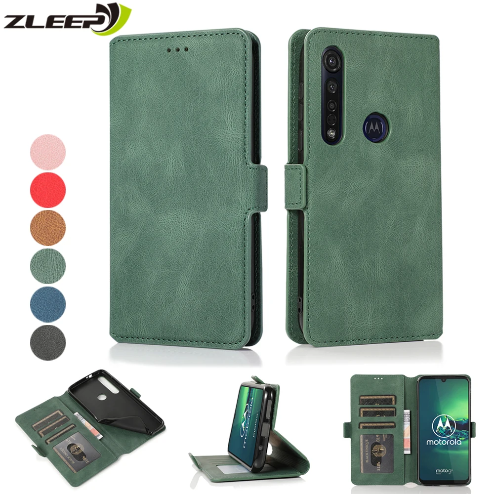 

Wallet Leather Phone Bags Case For Motorola G8 G7 E7 E6 Power Plus Play Flip Card Slots Business Shockproof Magnetic Cover Coque