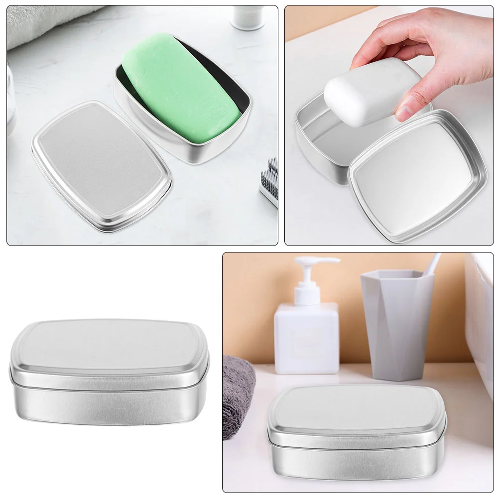 Алюминиевая коробка Серебряные коробки для мыла домашнего хранения крема