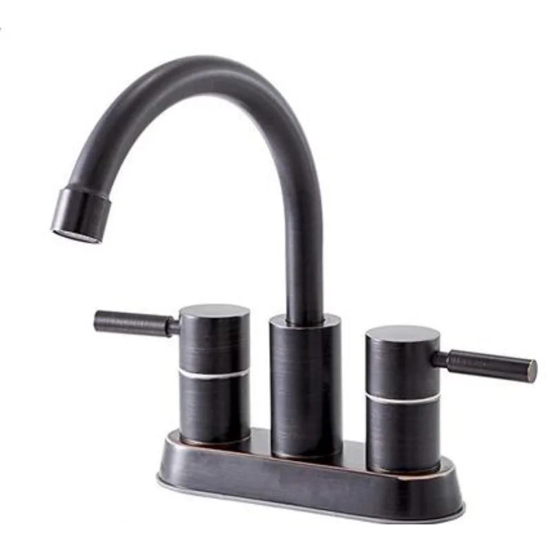

Bathroom Faucet Oil Rubbed Bronze 2-Handle Bathroom Sink Faucet 360 Degree High Arc Swivel Oil-Rubbed Bronze