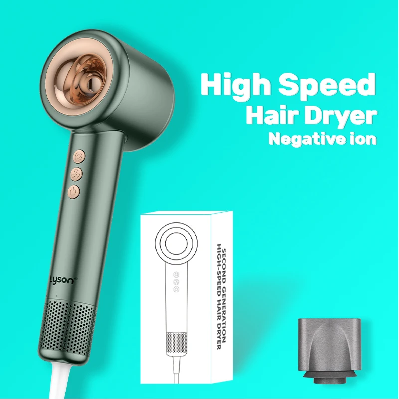 LINDAIYU Leafless Hair Dryer High Speed Hairdryer Negative Ion Hair Care Powerful Quick Dry Constant Anion 220V Home Professinal