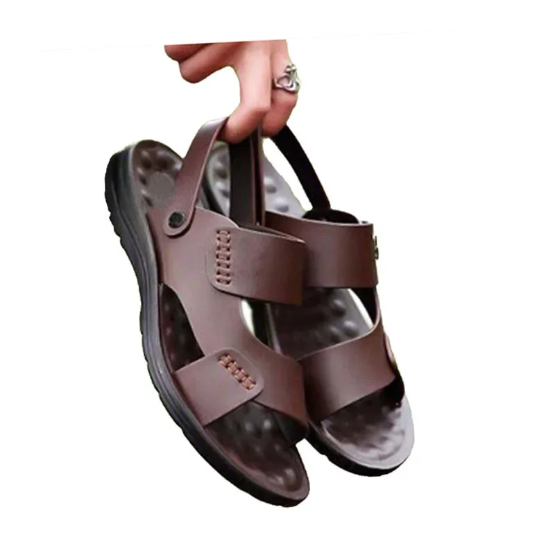 Мужские новые стильные повседневные тапочки на толстой подошве с мягкой