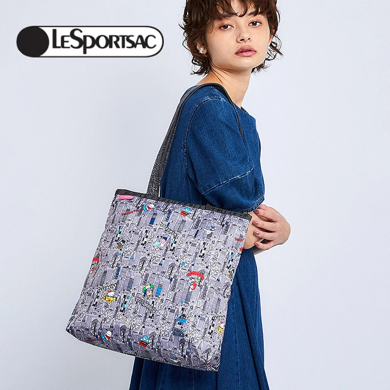 

Lesportsac Sanrio Hello kittys Bag Ladies Tote Messenger Bags Fashion Design Kawaii Cartoon print Female Crossbody Shoulder Bags