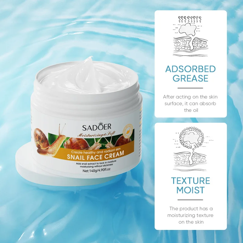 

Sadoer Snail Facial Cream Nourishing Rejuvenating Lifting Whitening Moisturising And Hydrating Facial Skincare