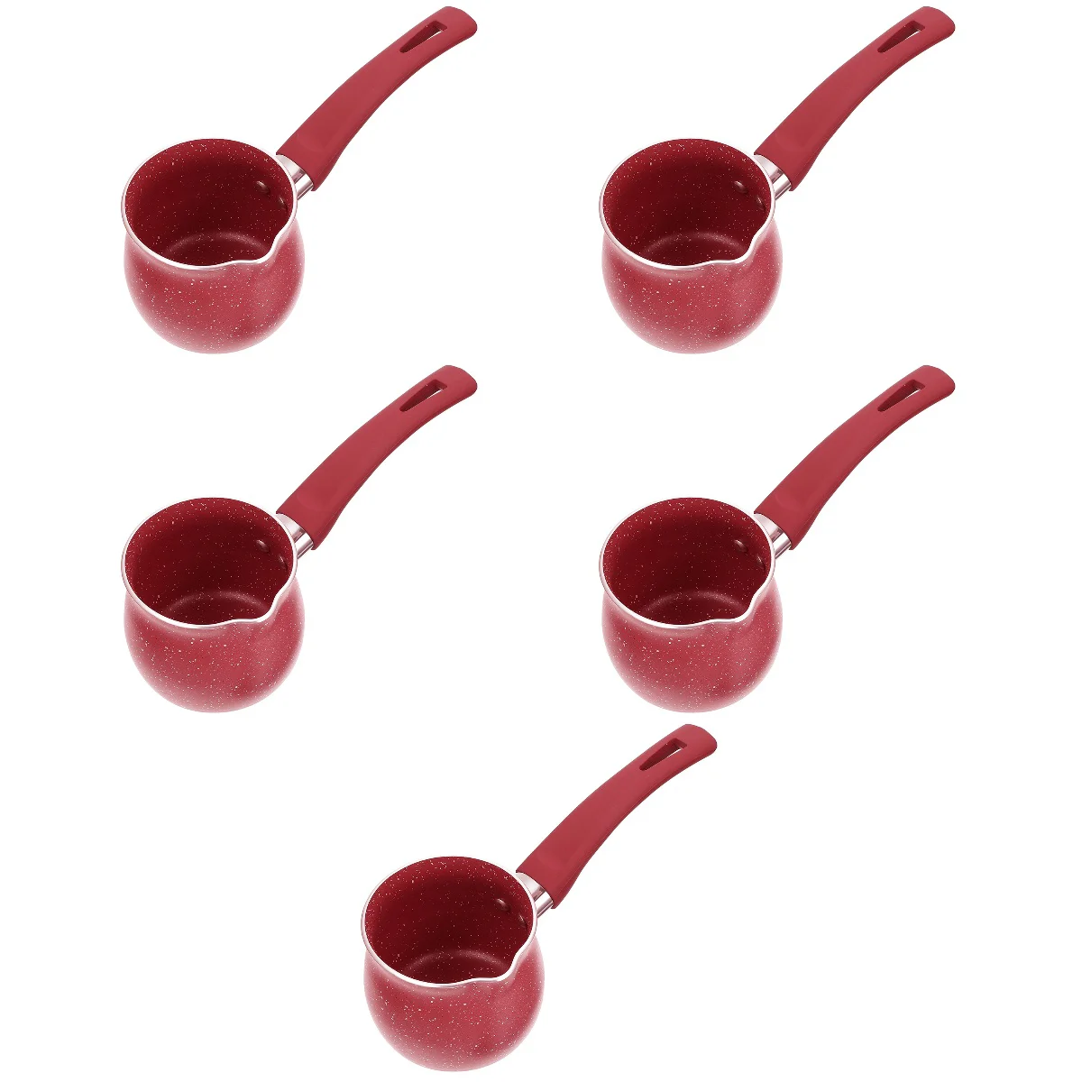 

5pcs Sauce Pan Heating Pot Non-stick Multi-function Pot Morning Sauce Pan