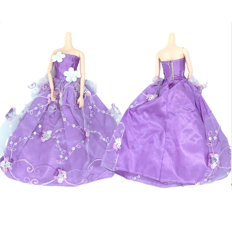 3 шт./комплект длинное платье свадебные платья для Барби игрушки девочек