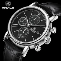 benyar 2022 new quartz watch for men sports watches mens top brand luxury business chronograph military waterproof reloj hombre