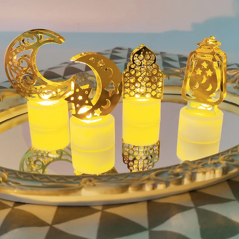 ramadan decoration 2022 eid mubarak iron candle led light ornament islam muslim house party decor eid al fitr kareem gift free global shipping