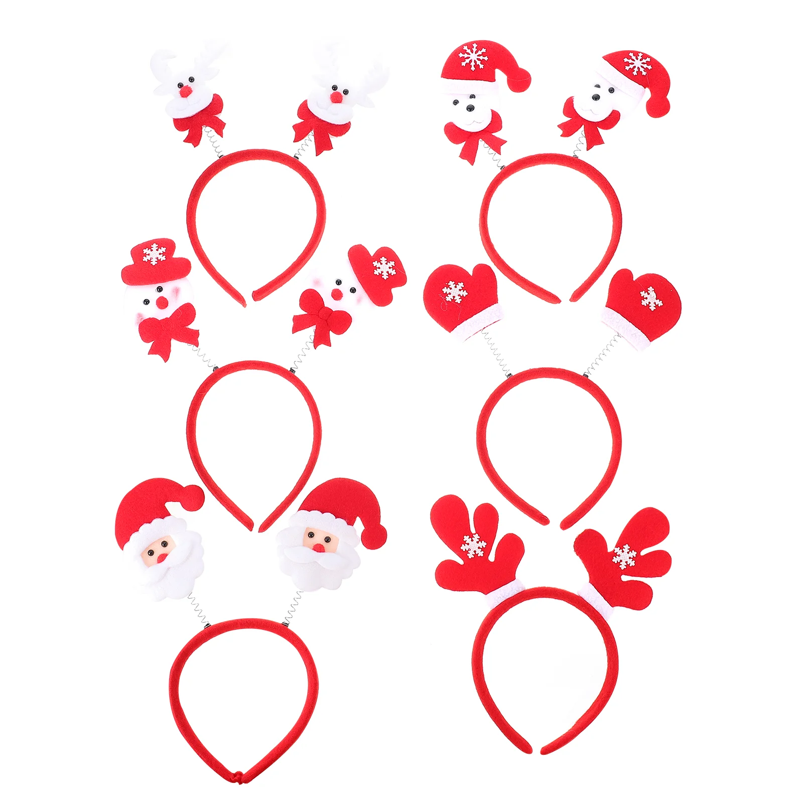

6pcs Christmas Party Hairband Prop Lovely Exquisite Festival Headdress Hairband Prop