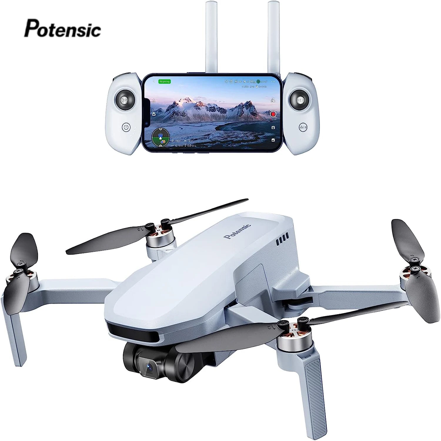Drone Potensic 249 g GPS, retorno automático, gimbal 1 eje, 4 km