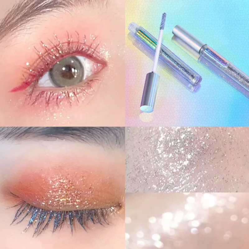 

NEW diamond shimmer mascara glitter mascara lasting waterproof curling thick Lengthening eyelashes shiny eye makeup cosmetics
