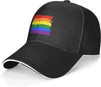pride rainbow visor sun hat flat baseball capadjustable cap unisex hats