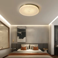 modern living room balcony round copper ceiling lamp light luxury crystal lamp warm romantic bedroom lamp simple american lamp