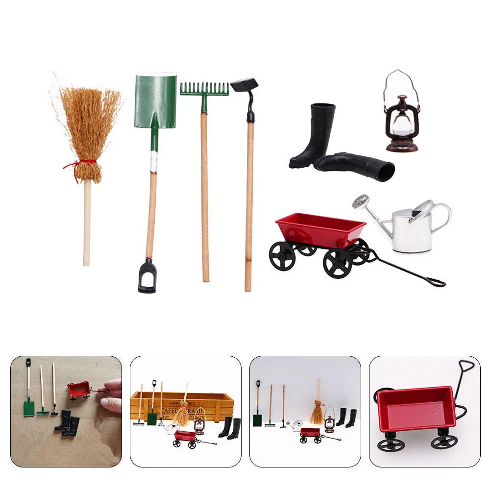 

Miniature Tools Garden Gardening Miniwatering Tool Hand Bottlerakeplay Succulent Pretend Spade Water Farm Set Modeltweezer