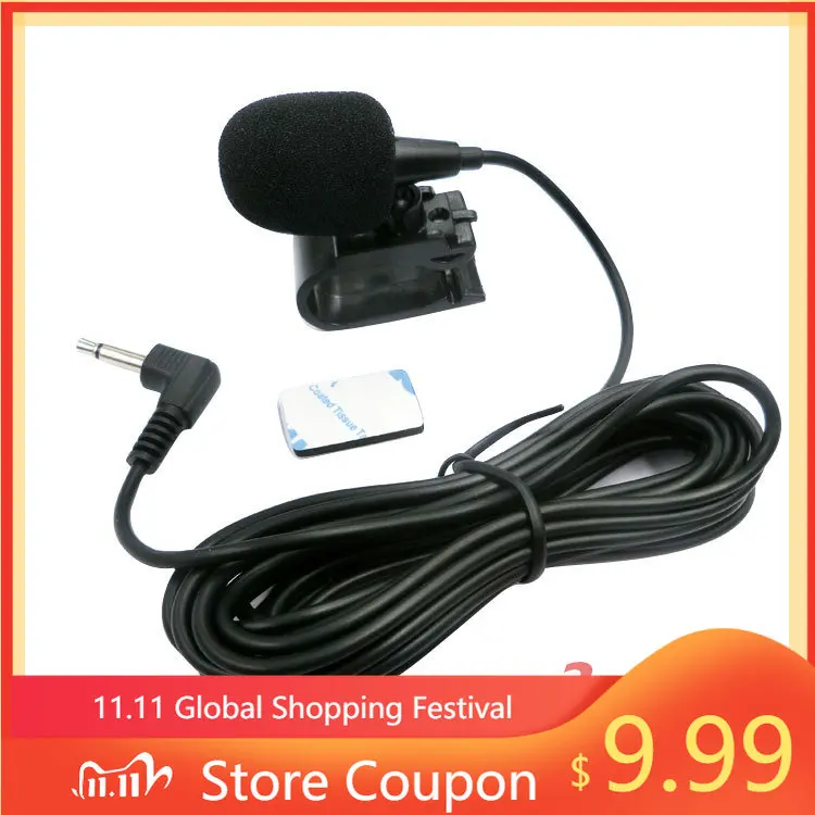 

Audio Microphone 3.5mm Clip Jack Plug Mic Stereo Mini Wired External Microphone For Auto DVD Radio 3m Long Professionals