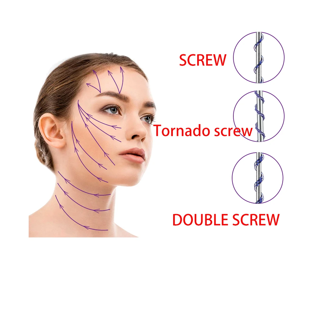 

Skin Tightening Lip Filling Pdo PCL mono screw tornado Thread Remove Wrinkle Fill Lip Hilos Tensores 20pcs/bag