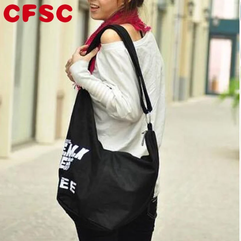 

Повседневная Холщовая Сумка с надписью для женщин, вместительные сумки-Хобо, модный саквояж на плечо, Женский тоут для покупок