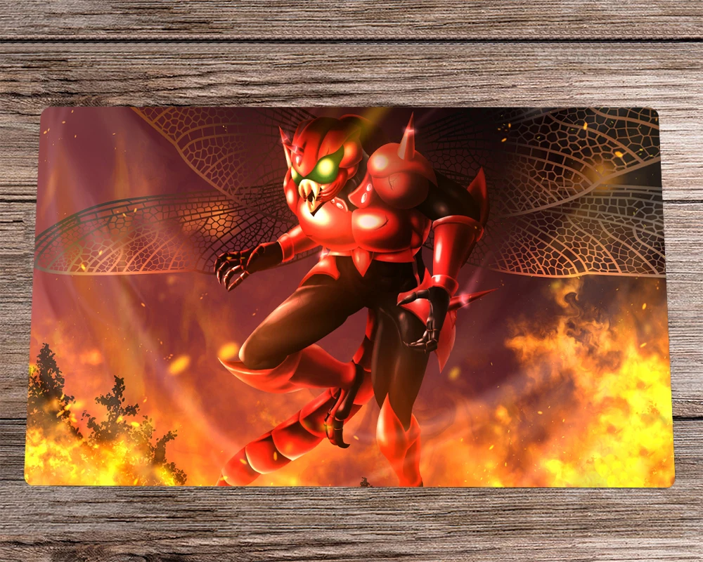 

YuGiOh Playmat Inzektor Dragonfly Trading Card Game Mat TCG CCG Board Game Mat Desk Pad Desk Mat & Free Bag Mousepad 60x35cm
