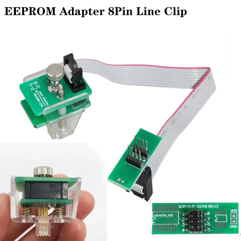 Адаптер EEPROM 8Pin Line Clip Soic 8 sop8 test clip Eeprom Socket поддерживает XPROG V6.12/UPA/Orange/CG PRO 9S12/iProg.