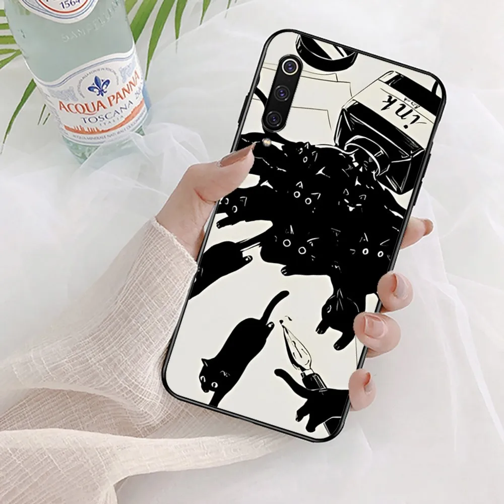 z kreskówkową kotem etui na telefon do Xiaomi Mi 5X 8 9 10 11 12 lite pro 10T PocoX3pro PocoM3 Note