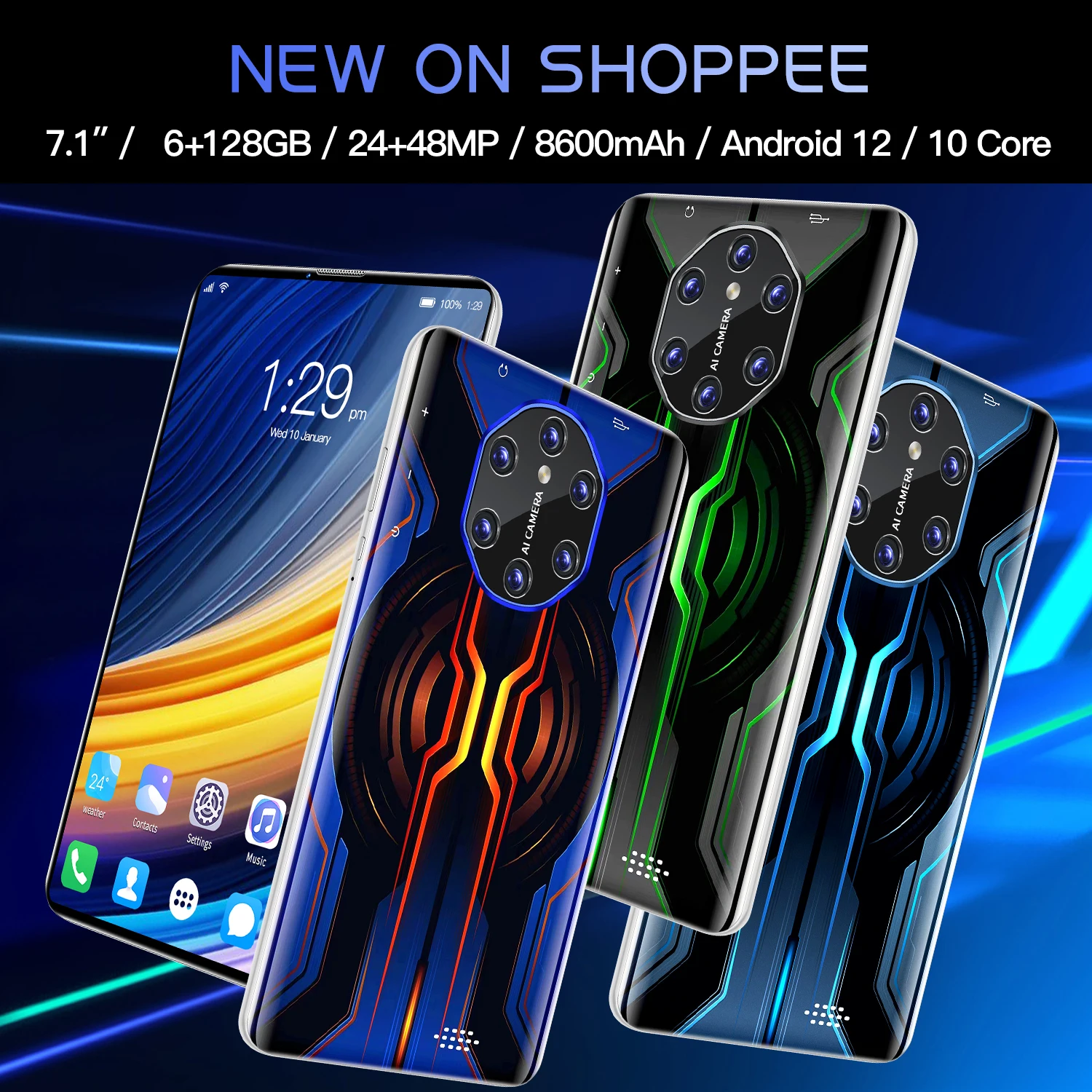Планшет X80 Pro 7 1 дюйма 8600 мАч 6 + 128 ГБ Android 12 |