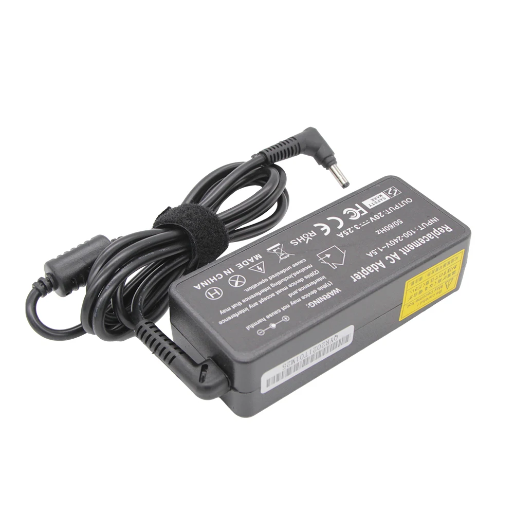 Зарядное устройство для ноутбука AC 20V 3.25A 65W 4.0*1.7mm для Lenovo IdeaPad 330s 320 100-15 B50-10 YOGA 710 510-14ISK Redmibook 14 13.