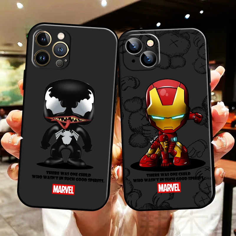 

Marvel Cartoon Iron Man Spiderman For Apple iPhone 13 12 11 Pro Max 13 12 Mini 5 5s 6 6S 7 8 Plus SE2020 X XR XS Max Phone Case