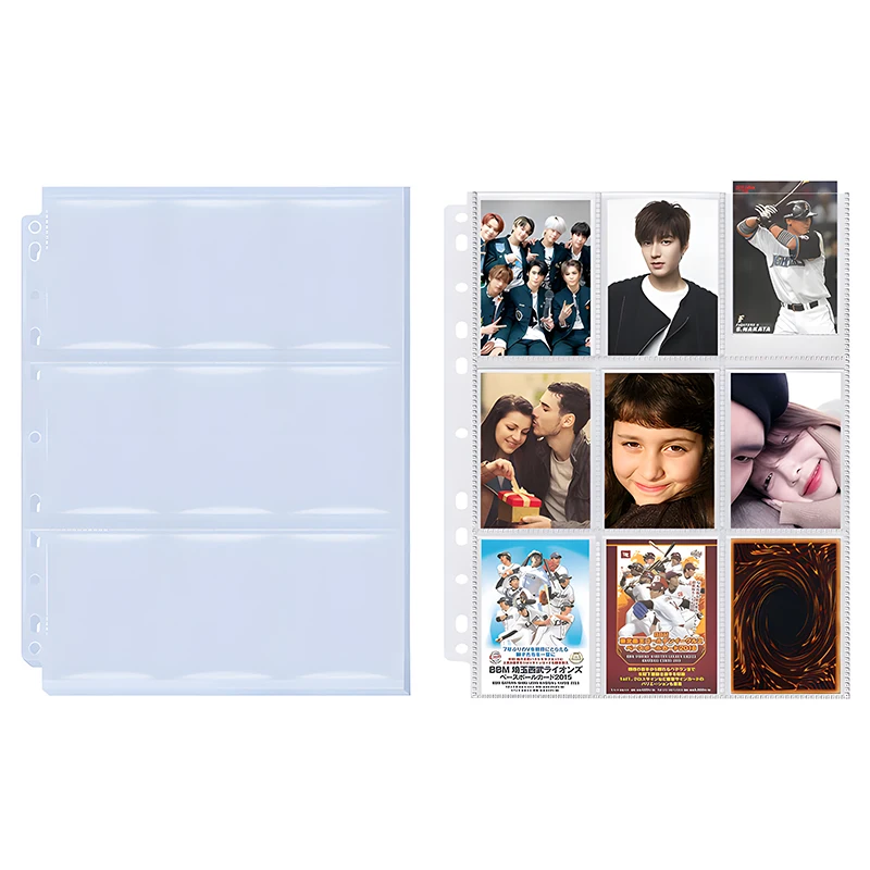 

5/10/20pcs Album Card Binder Storage Album Pages 23x29cm Gaming Card Wallets Sleeves Photo Albums Suitable for 6.7x9cm Cards