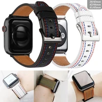for apple watch 7 band leather strap 41mm45mm 42mm 38mm wrist watchband bracelet for correa iwatch series 3 4 5 6 se 44mm 40mm