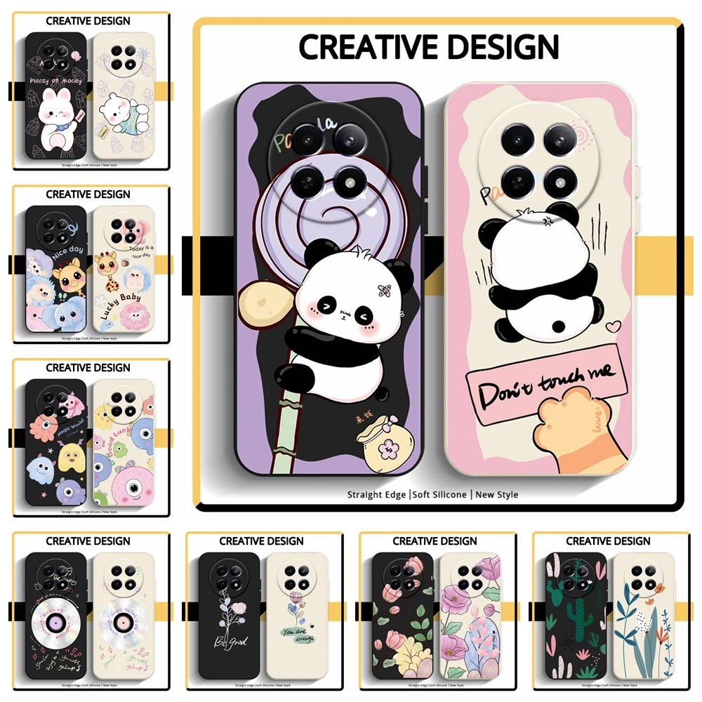 Задняя панель из мягкого силикона Противоударная задняя с рисунком для Realme 12 12x 10