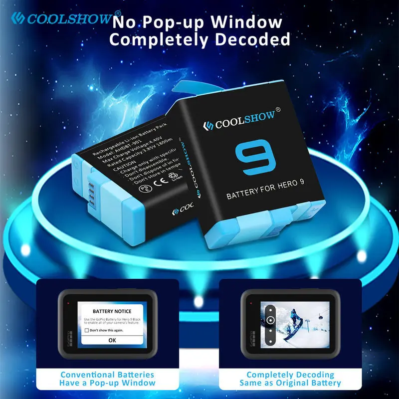 Аккумулятор 1800 мАч для фотоаппарата аксессуары фотоаппарата/для Gopro Hero 10