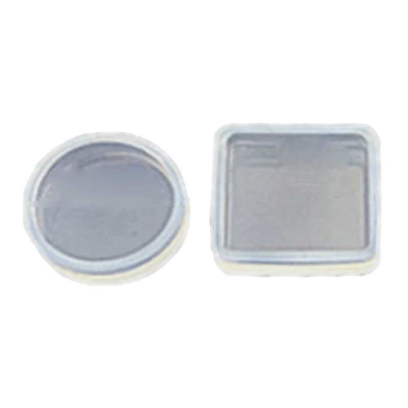 

2 Pcs Small Square and Round Pendants UV Crystal Epoxy Mold Resin Silicone Mould